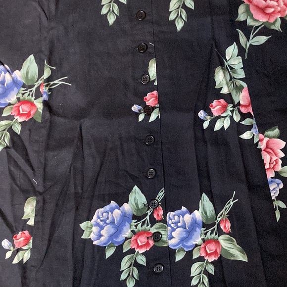 Vintage Deadstock a line paneled button down floral skirt new never worn - Picture 4 of 9